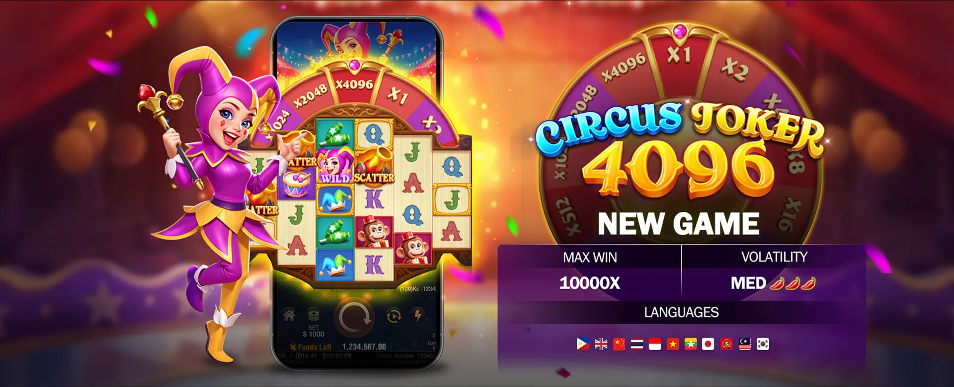 Nustargame latest promotions banner with golden glow